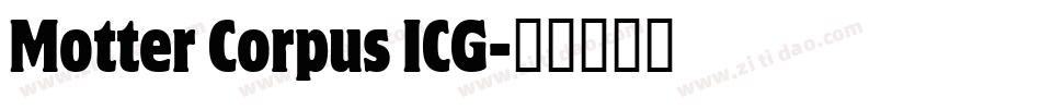 Motter Corpus ICG字体转换